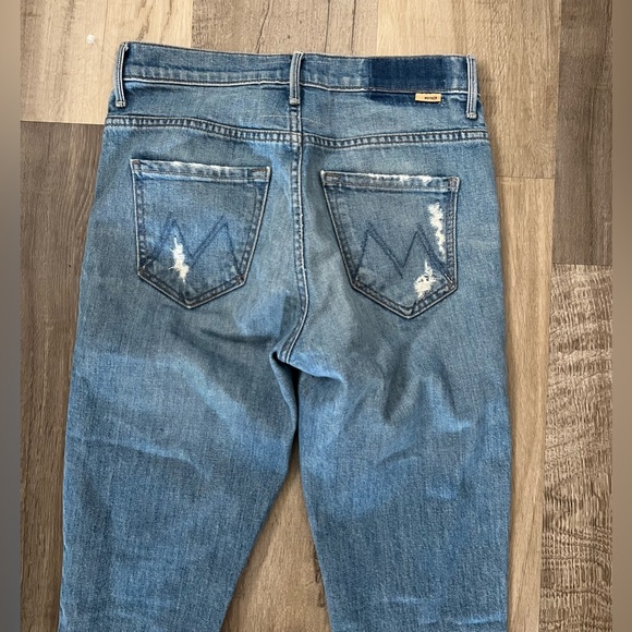Mother Superior The Insider Ankle Chew Distressed Jeans Size 24 destroyed Bills - Picture 11 of 13